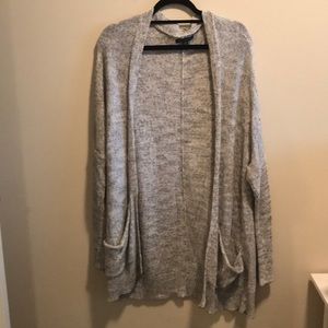 Heather gray long sweater